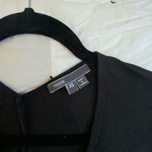VINCE  Black Basic Long Sleeve Blouse XS